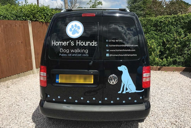Homer's Hounds VW Caddy Graphics Back