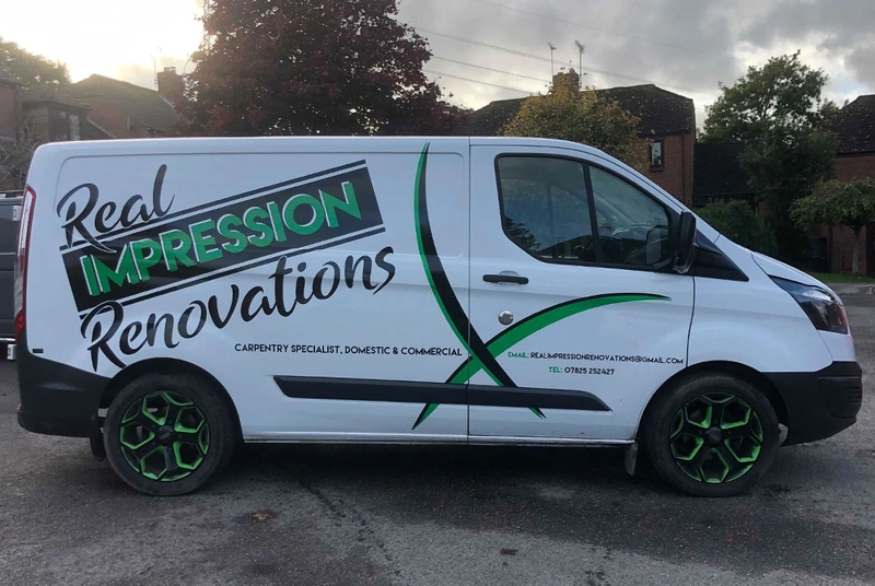 Real Impression Renovations Van Graphics
